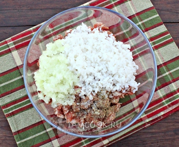 Соединить компоненты для фарша