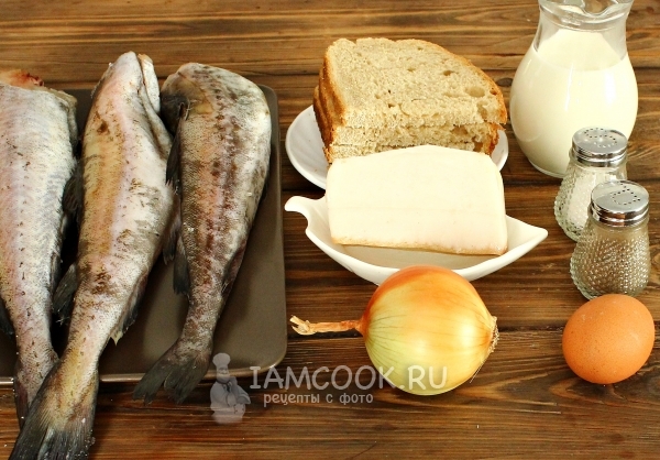 Ингредиенты для котлет из фарша из минтая в духовке