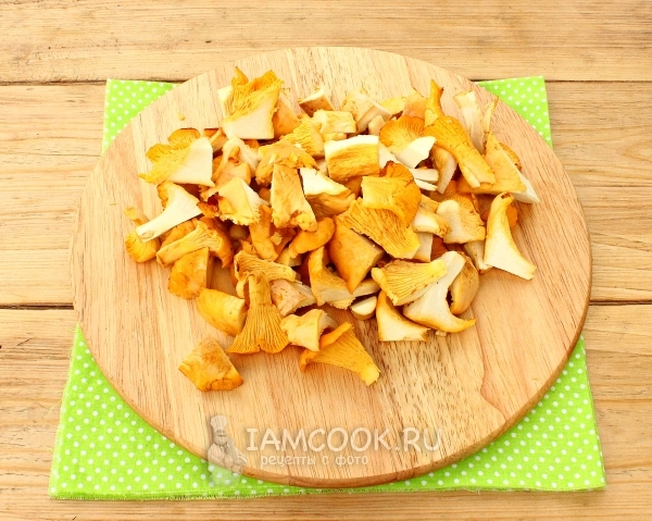 Порезать грибы