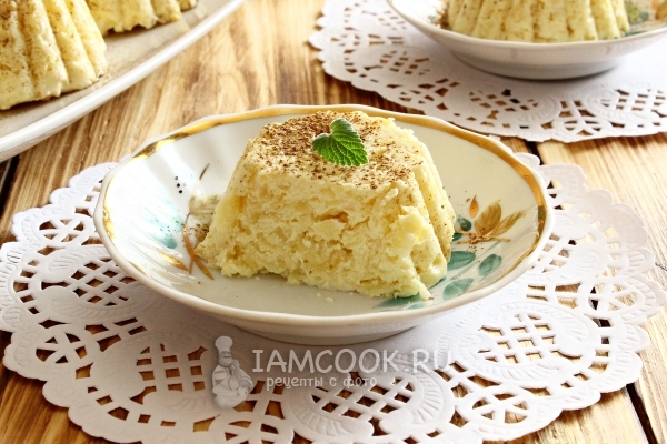 Рецепт творожной запеканки с яблоком в микроволновке