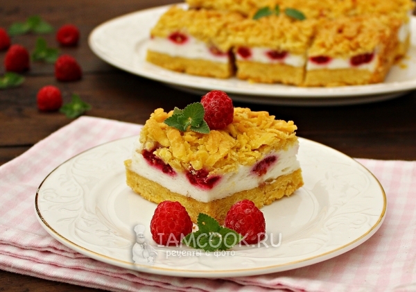 Рецепт пирога с замороженной малиной