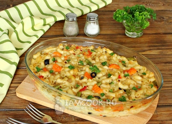 Фото постной запеканки из макарон