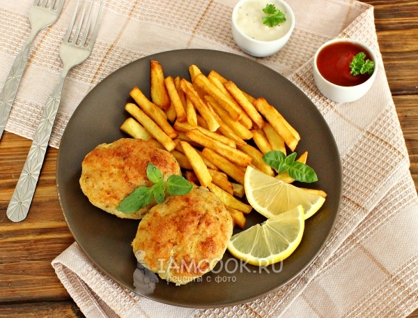 Фото котлет из фарша из минтая в духовке