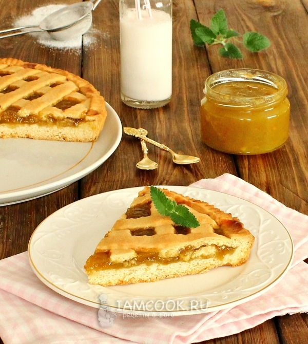 Рецепт песочного пирога с вареньем на скорую руку