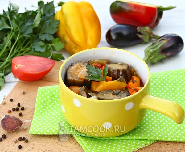 Фото тушеных баклажанов в мультиварке