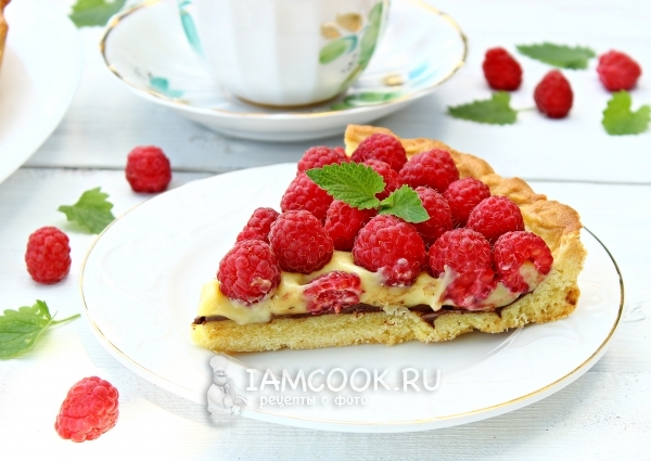 Рецепт тарта с малиной