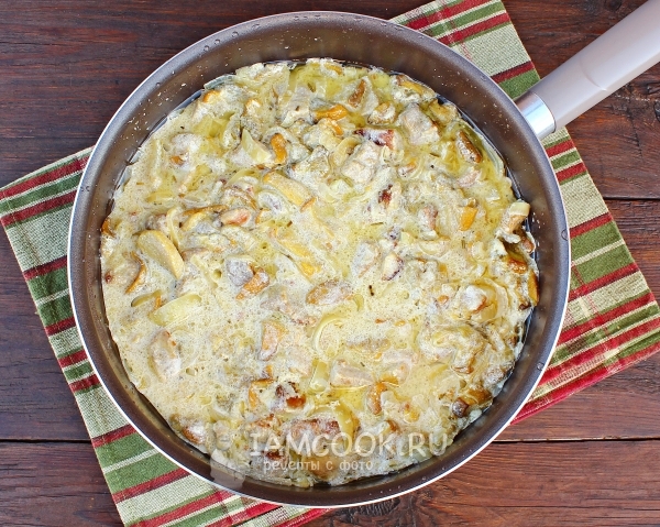 Фото свинины с грибами в сливочном соусе