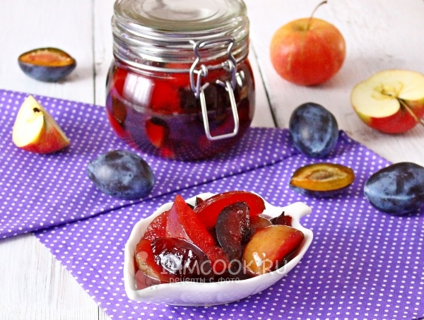 Рецепт варенья из яблок и слив на зиму