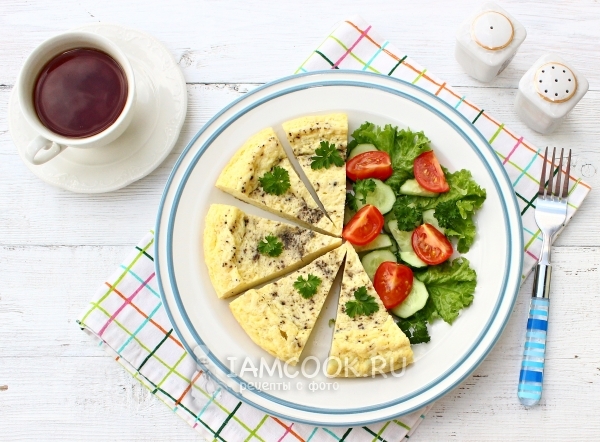 Фото пышного омлета в мультиварке