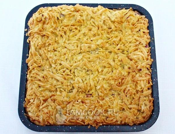 Пирог с замороженной малиной