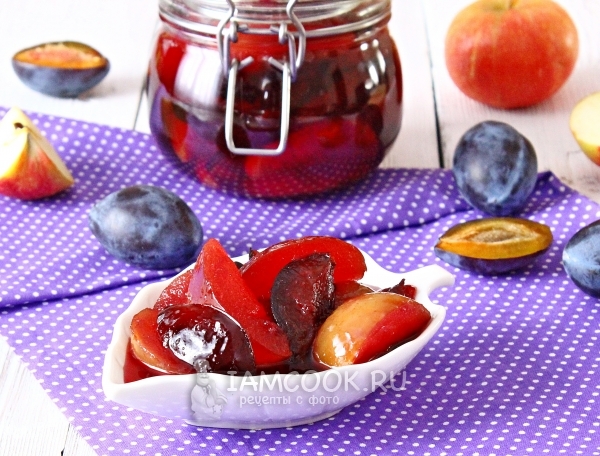 Фото варенья из яблок и слив