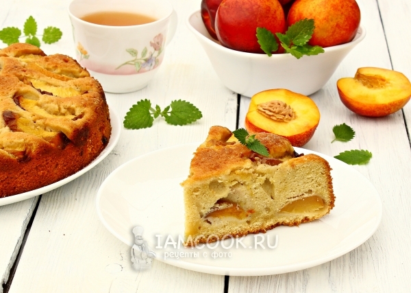 Фото пирога с нектаринами в духовке