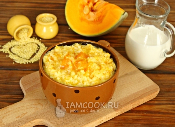 Фото пшенной каши с тыквой в мультиварке