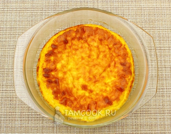 Фото пышного омлета с молоком в духовке