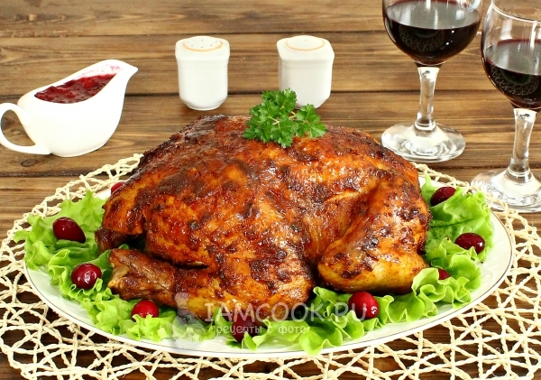 Фото курицы в духовке целиком в фольге