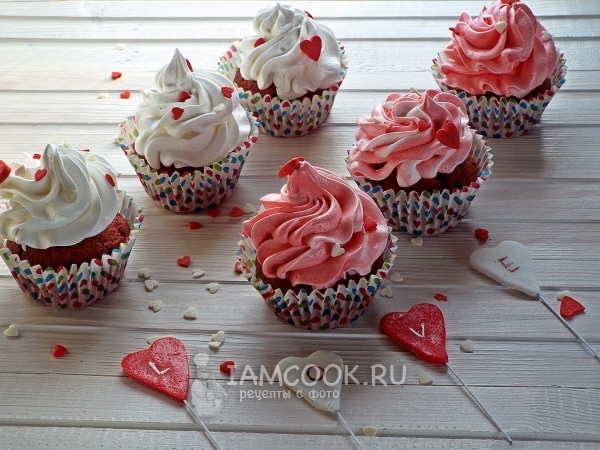 Фото капкейков «Красный бархат»