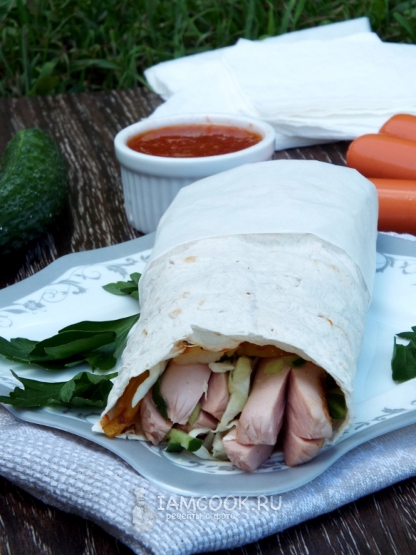 Фото шаурмы с сосиской в домашних условиях
