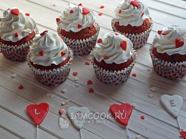 Рецепт капкейков «Красный бархат»