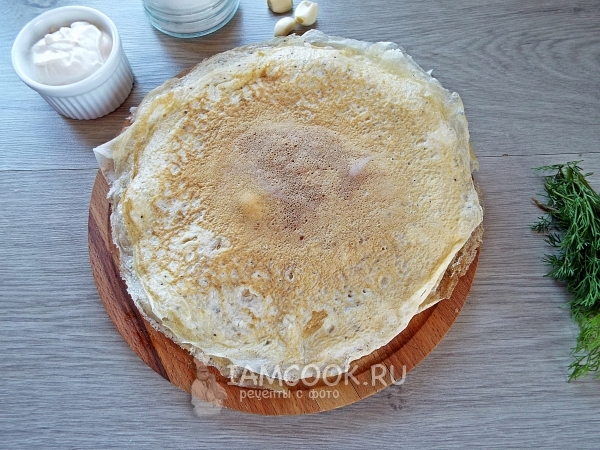 Пожарить яичные блинчики