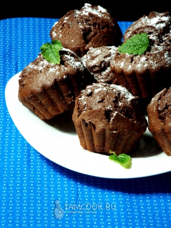 Фото шоколадных кексов со сгущенкой