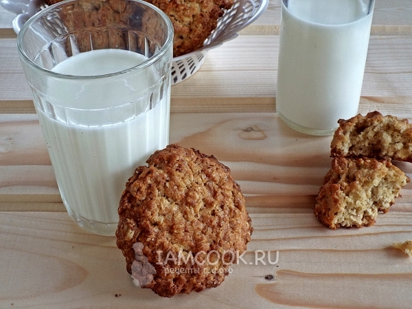 Фото овсяного печенья с медом (из хлопьев)