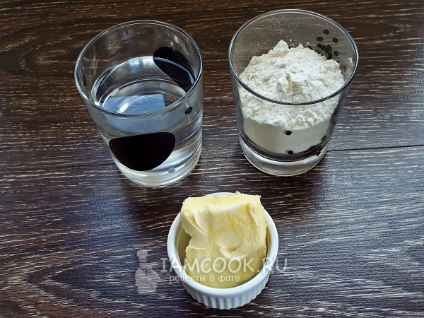 Ингредиенты для лепёшек без дрожжей на сковороде