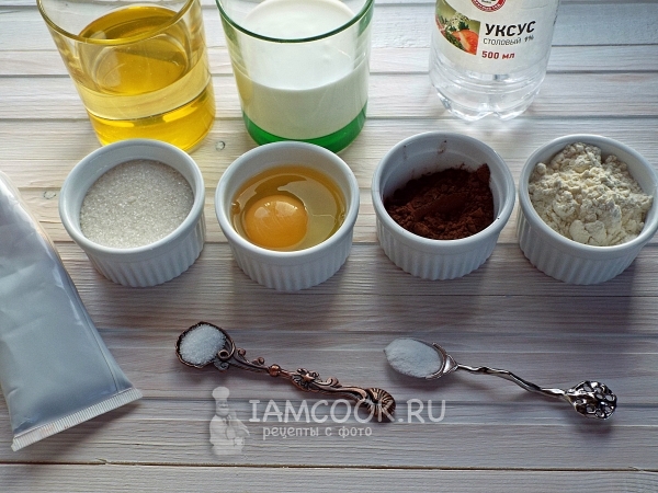 Ингредиенты для капкейков «Красный бархат»