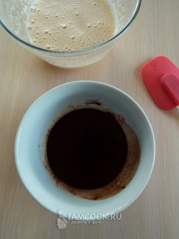 Растопили масло и шоколад