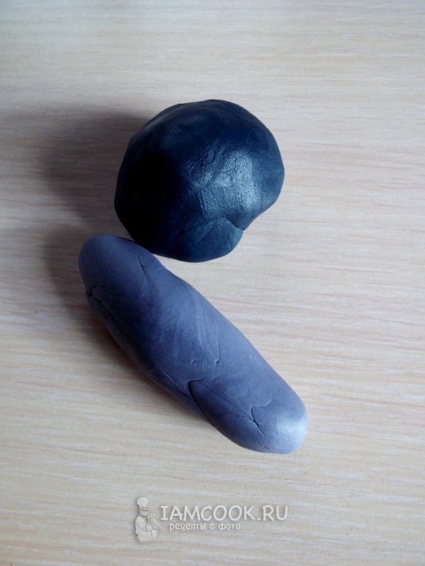 Покрасить мастику в черный и серый цвет