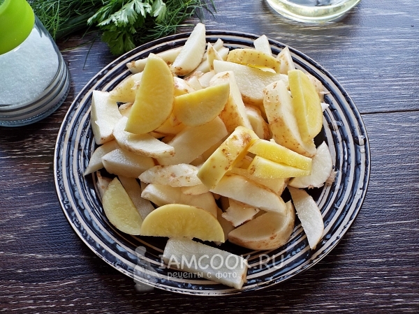 Порезать картошку