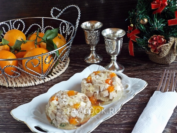 Фото порционного заливного мяса