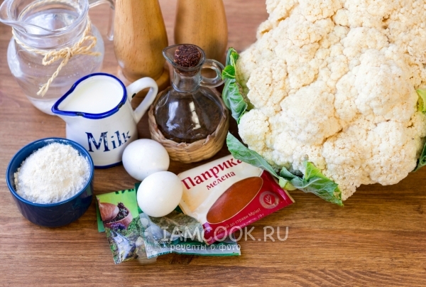 Ингредиенты для вкусной цветной капусты в кляре