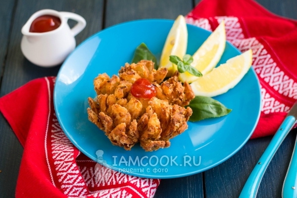 Луковый цветок в кляре