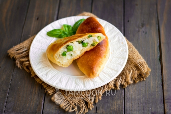 Рецепт пирожков с рисом и яйцом