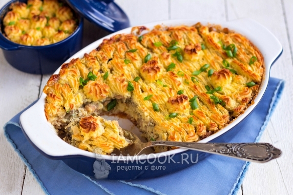 Рецепт картофельной запеканки с курицей и грибами в духовке