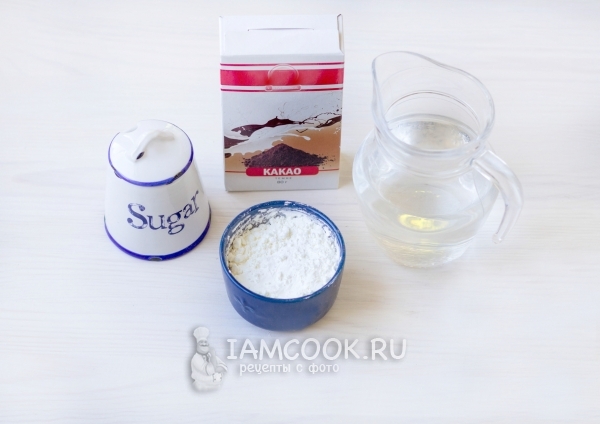 Ингредиенты для шоколадной глазури для кексов