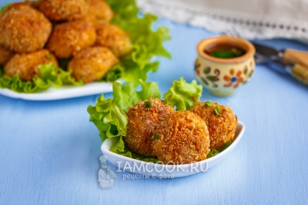 Рецепт картофельных шариков из пюре с сыром