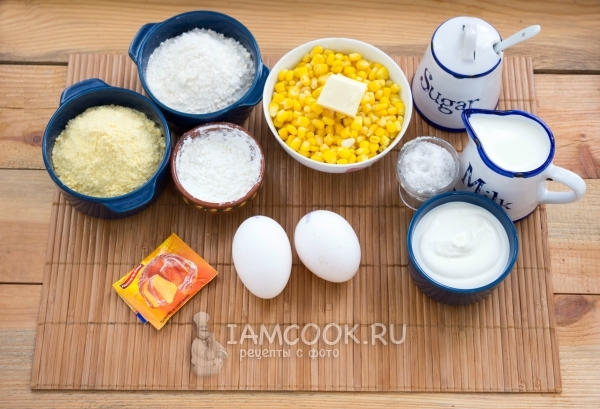 Ингредиенты для трижды кукурузного хлеба