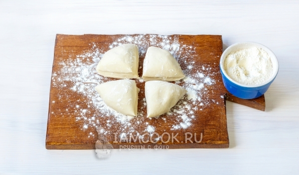 Разделить тесто на части