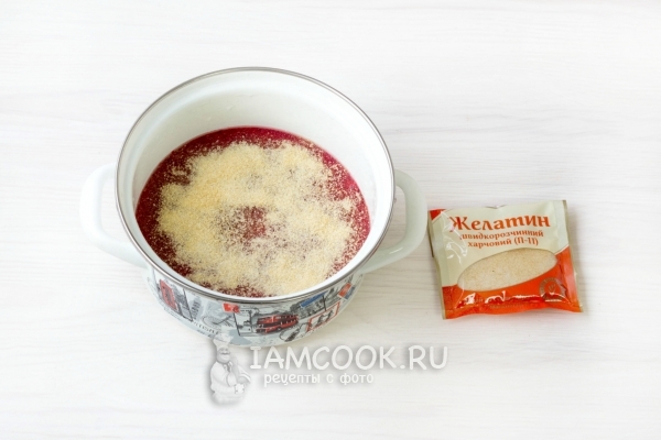 Всыпать желатин