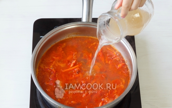 Влить бульон