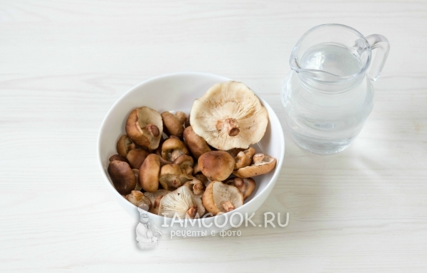 Залить грибы водой