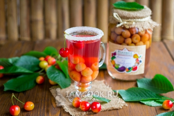 Фото компота из черешни на зиму
