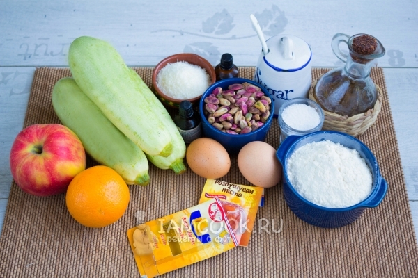Ингредиенты для кабачкового хлеба
