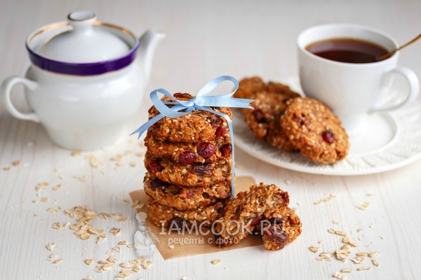Рецепт диетического овсяного печенья с бананом