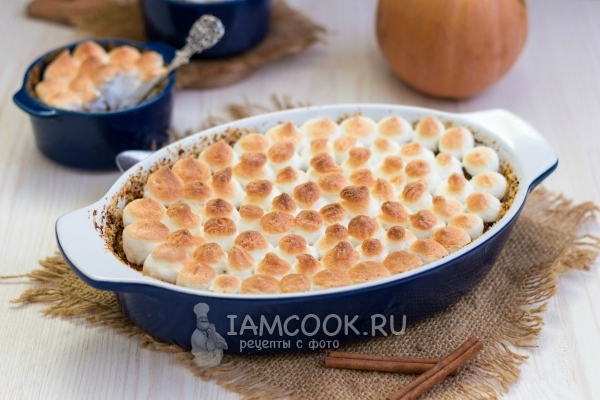 Фото пудинга из тыквы