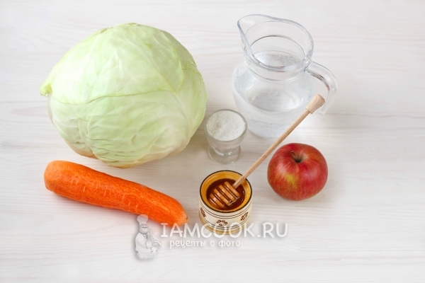 Ингредиенты для квашеной капусты с медом