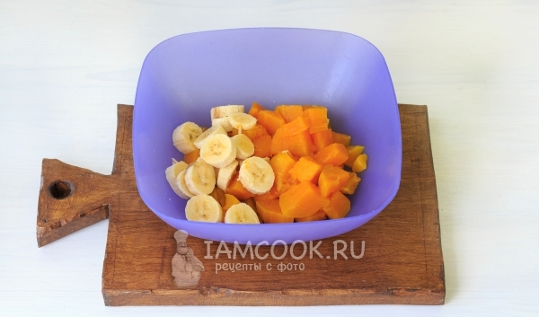 Соединить тыкву с бананом