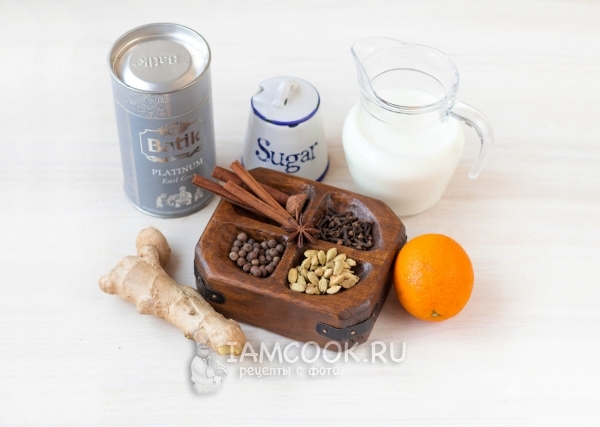 Ингредиенты для чая латте в домашних условиях