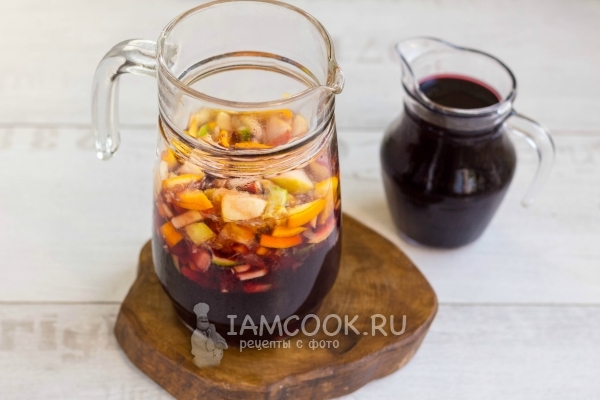 Влить виноградный сок